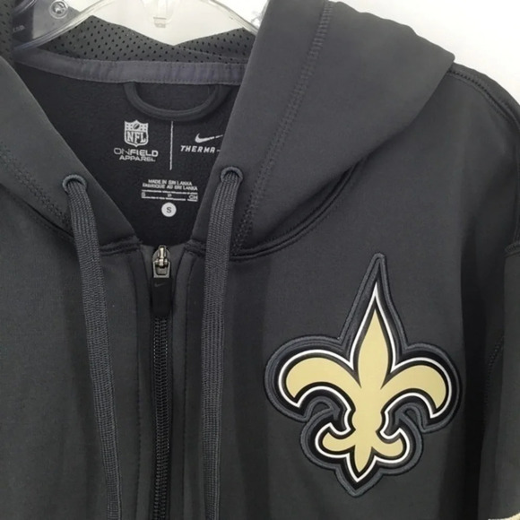 NFL Men’s Saints OnField Apparel Full Zip Hoodie Jacket - Picture 3 of 8